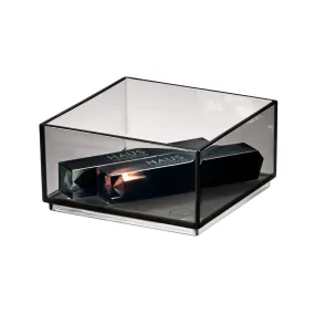 iDesign Cosmetic Drawer Organizer, 4" x 4" x 2", Smoke/Matte Black