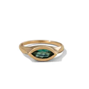 Iris Ring, Blue Tourmaline, 9kt Yellow Gold