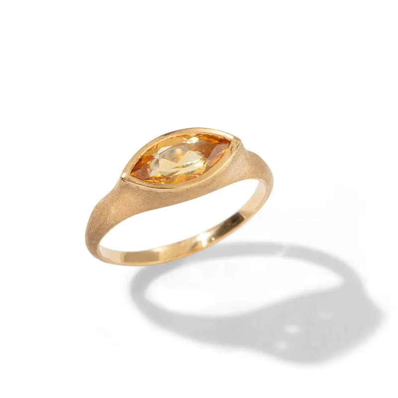 Iris Ring, Citrine, Gold