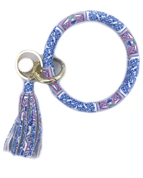 KC-8845 Blue Scroll Wristlet Key Chain