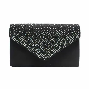 Ladies Satin Evening Clutch Purse Bag Crossbody Handbags Party Prom Wedding Envelope