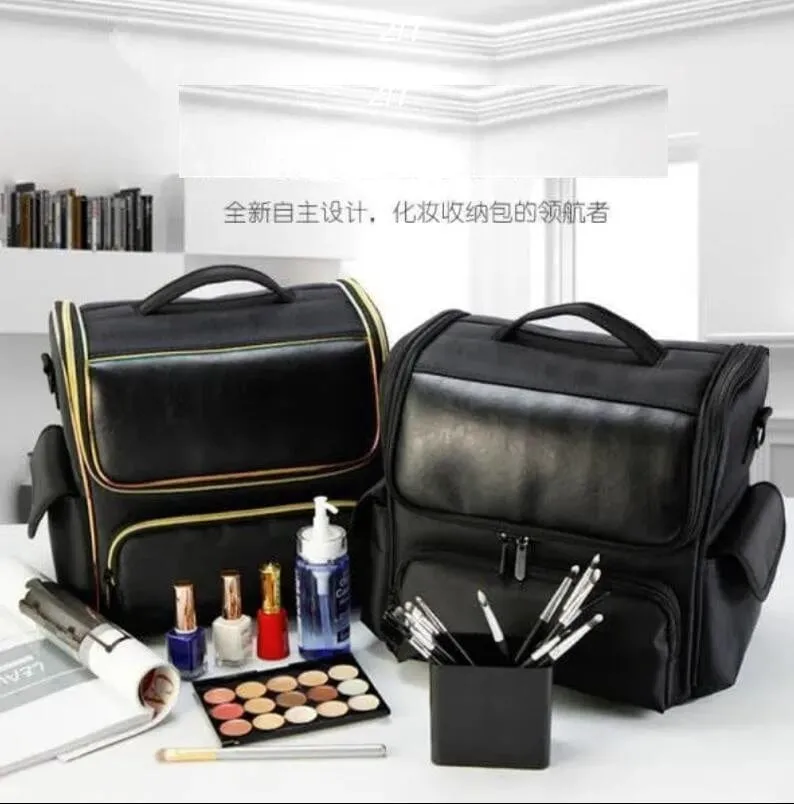 Large Capacity Women Travel Cosmetic Organizer Suitcase