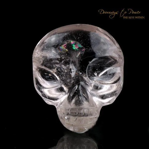 Leandro De Souza Morganite Hand Carved ET Crystal Skull Meditation Crystal