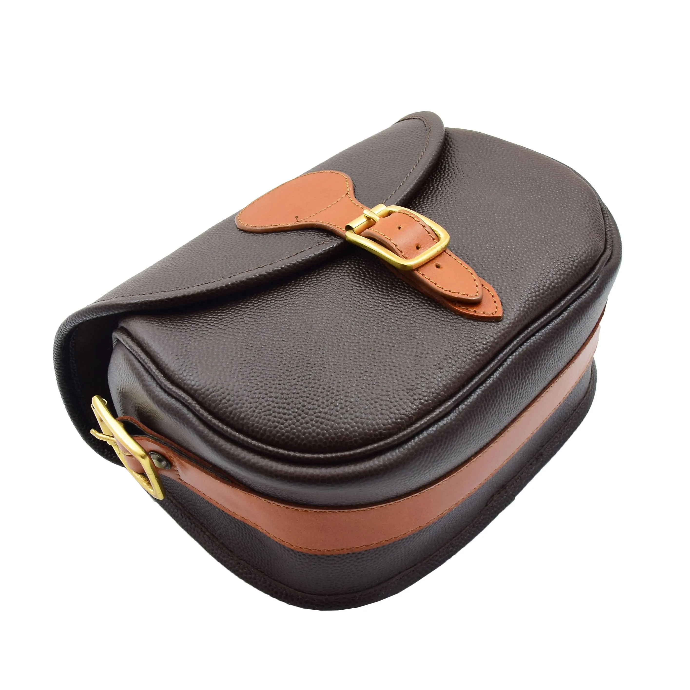 Leather Cartridge Bag 90 Rounds Capacity Neo Brown Tan