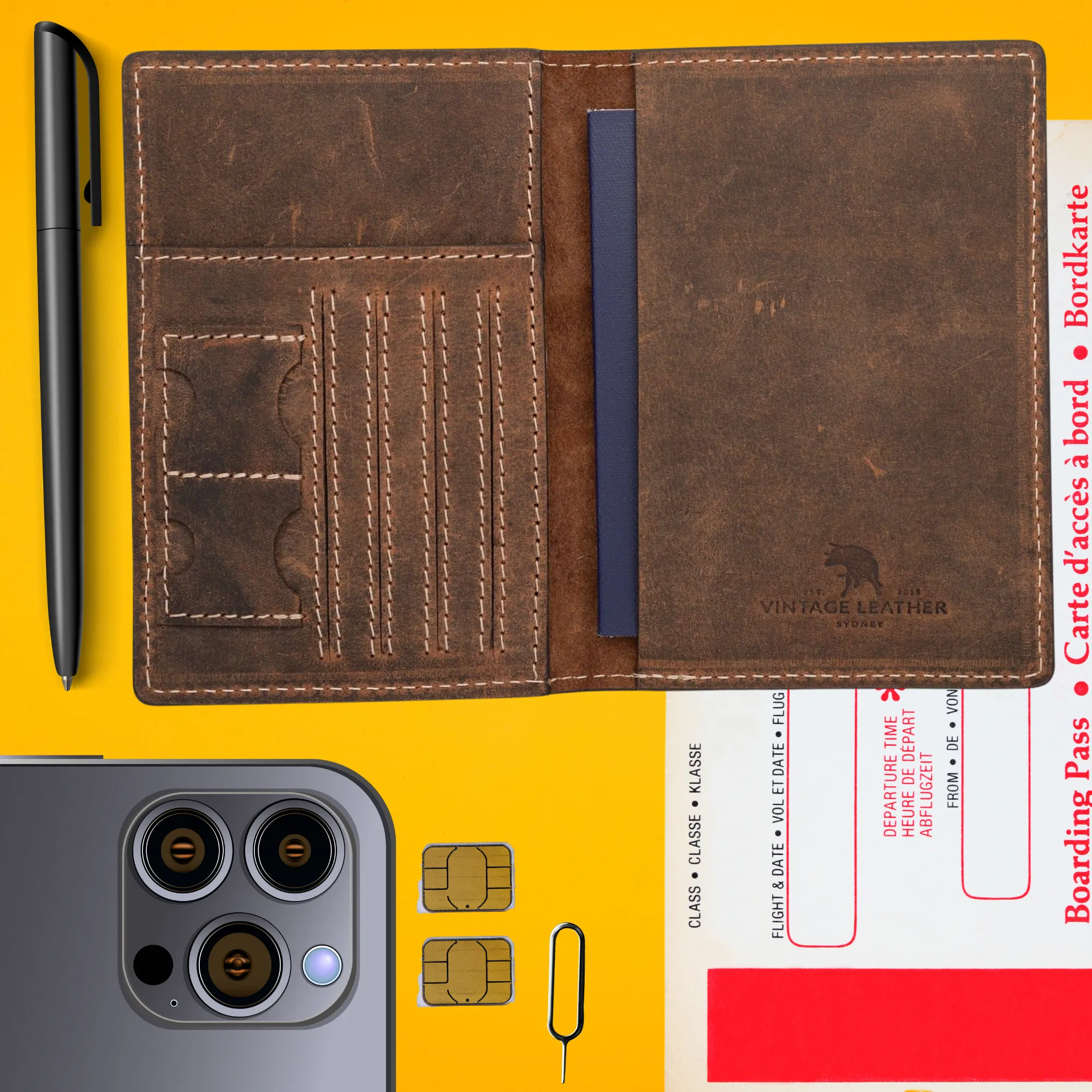 Leather Passport Wallet Malta