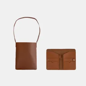 Leather Sling Bag   Passport Holder