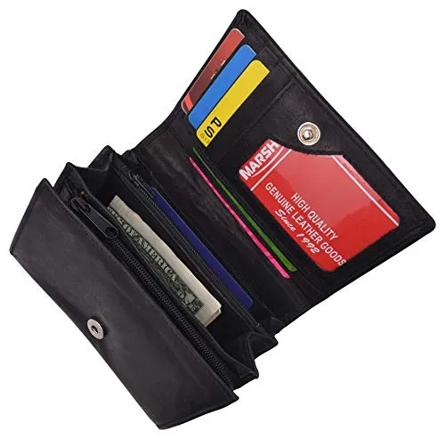 Leather Wallets for Women Small Pocket Bifold Wallet Card Case