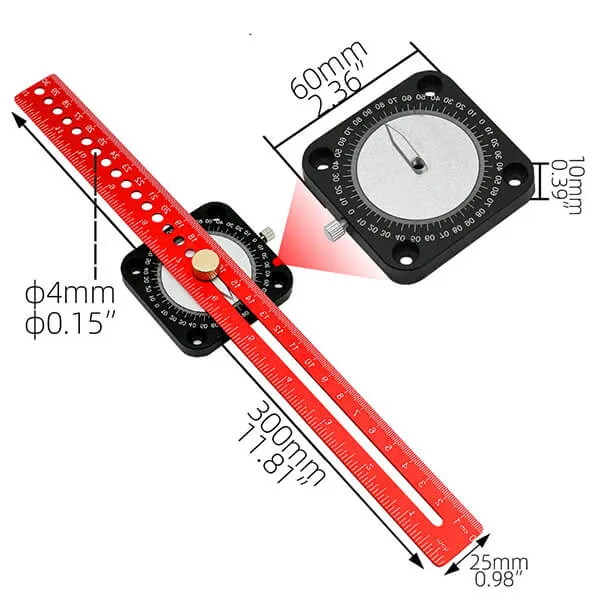 Levoite™ Compass Adjustable Angle T-Square Scriber Ruler