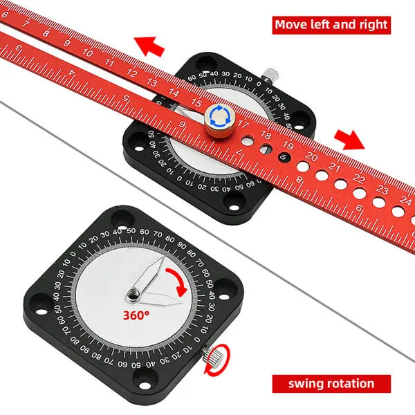 Levoite™ Compass Adjustable Angle T-Square Scriber Ruler