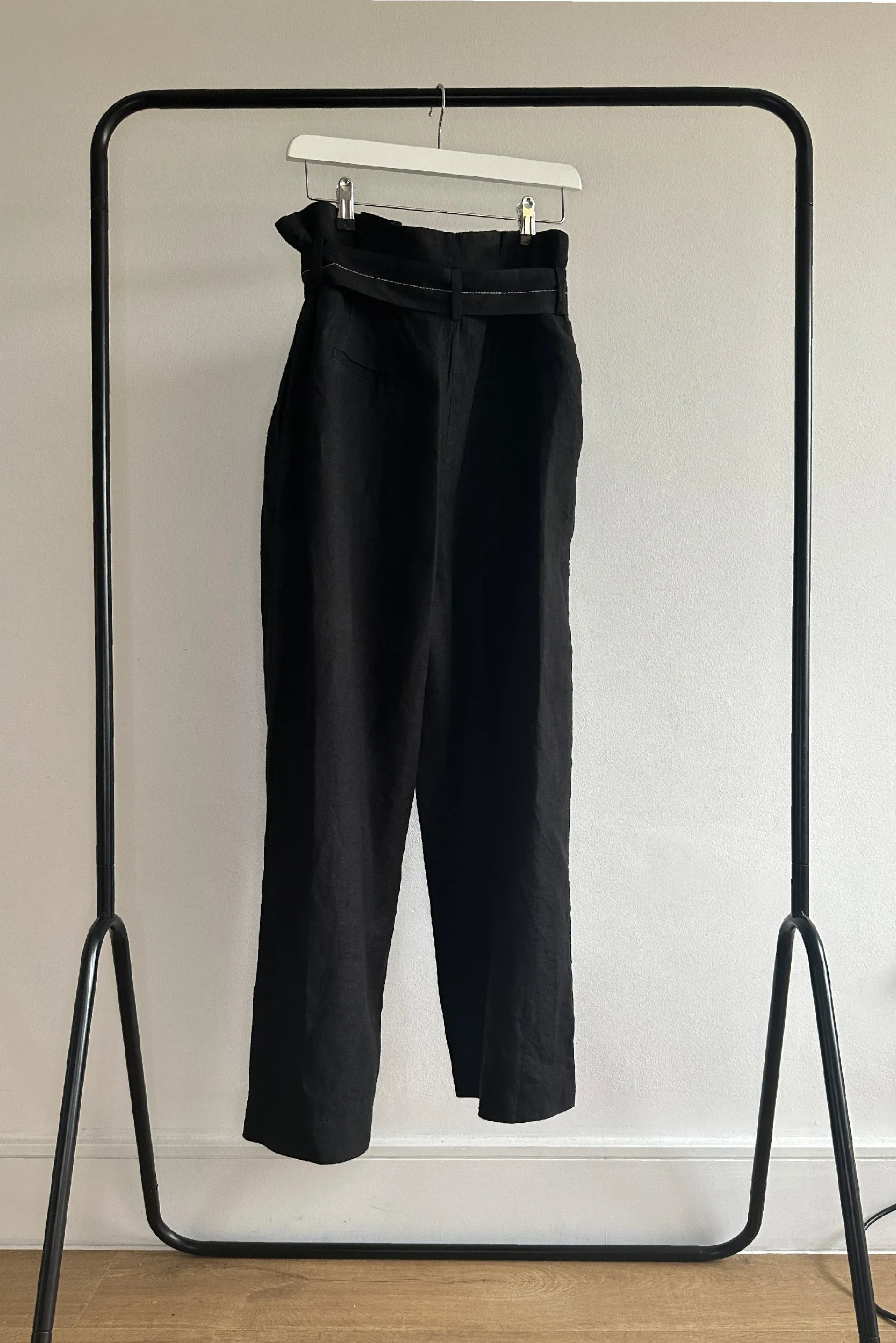 LINEN PAPER BAG TROUSER