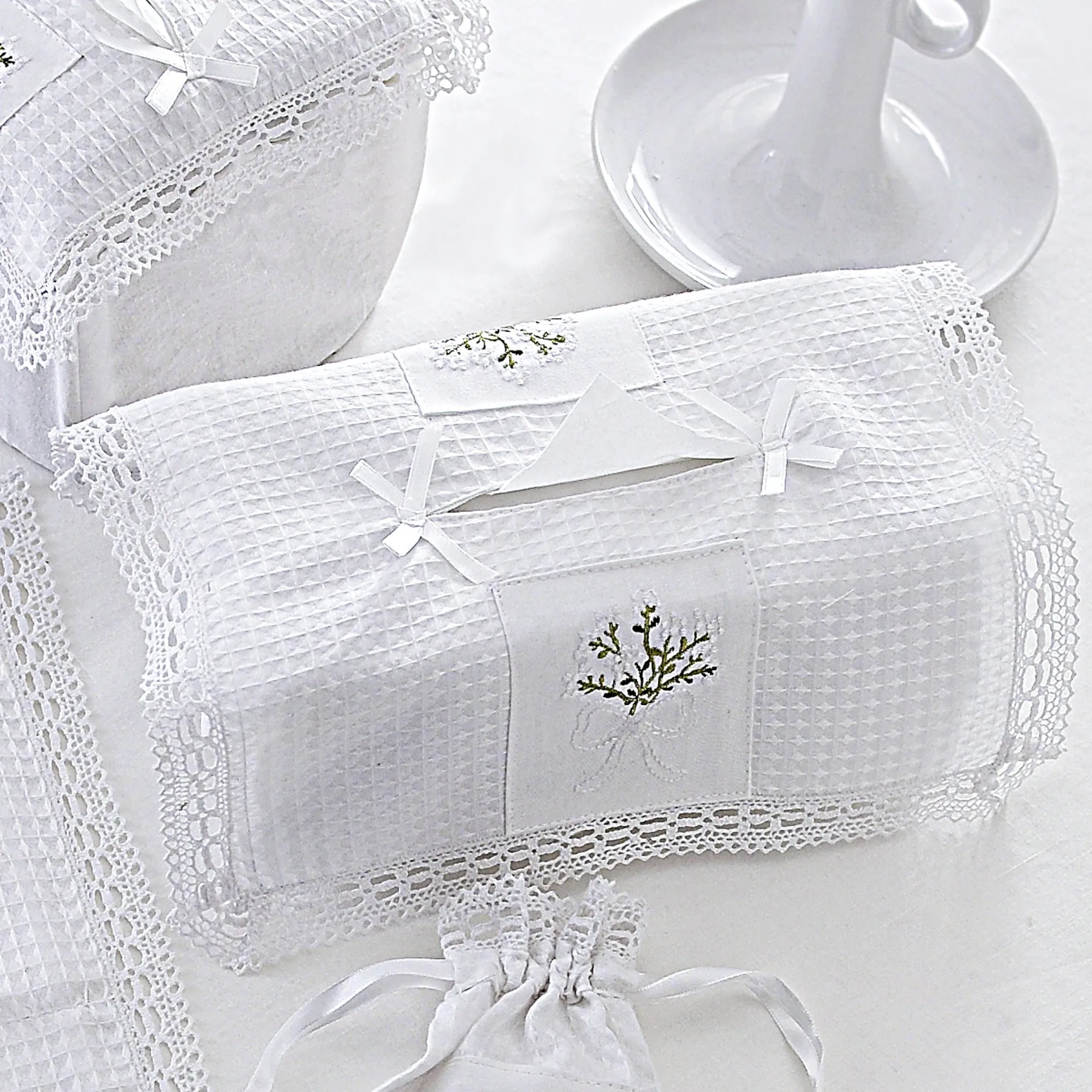 Loire Cotton Waffle Tissue Box Cover