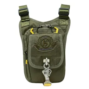 Men Waterproof Multifunctional Outdoor Sport Riding Climbing Leg Bag Chest Shoulder Crossbody