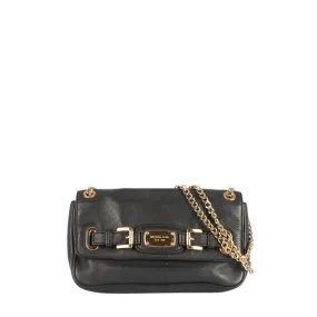 Michael Kors Black Leather Chain Shoulder Bag