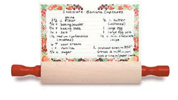 Mountain Woods Brown Rolling Pin Recipe Card Holder - 8.13"