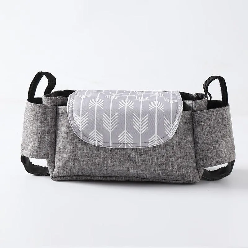 Multi-Pocket Baby Stroller Organizer – Nappy Bag & Cup Holder