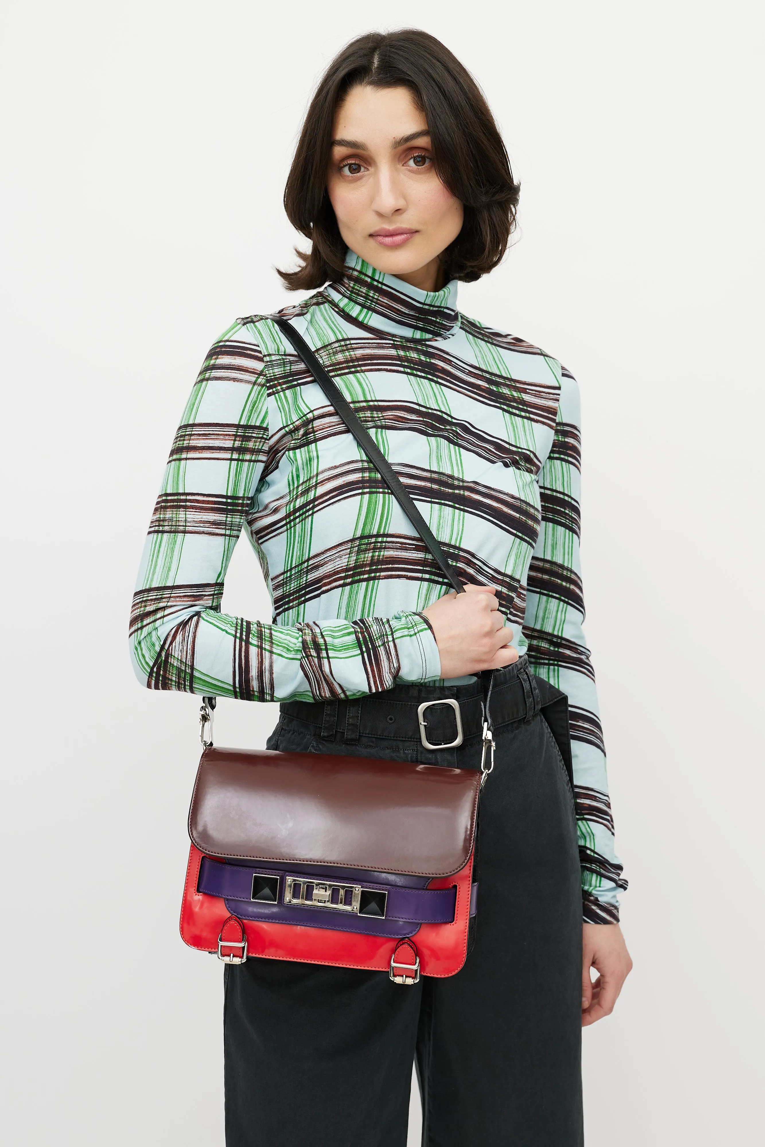 Multicolour Leather PS11 Shoulder Bag