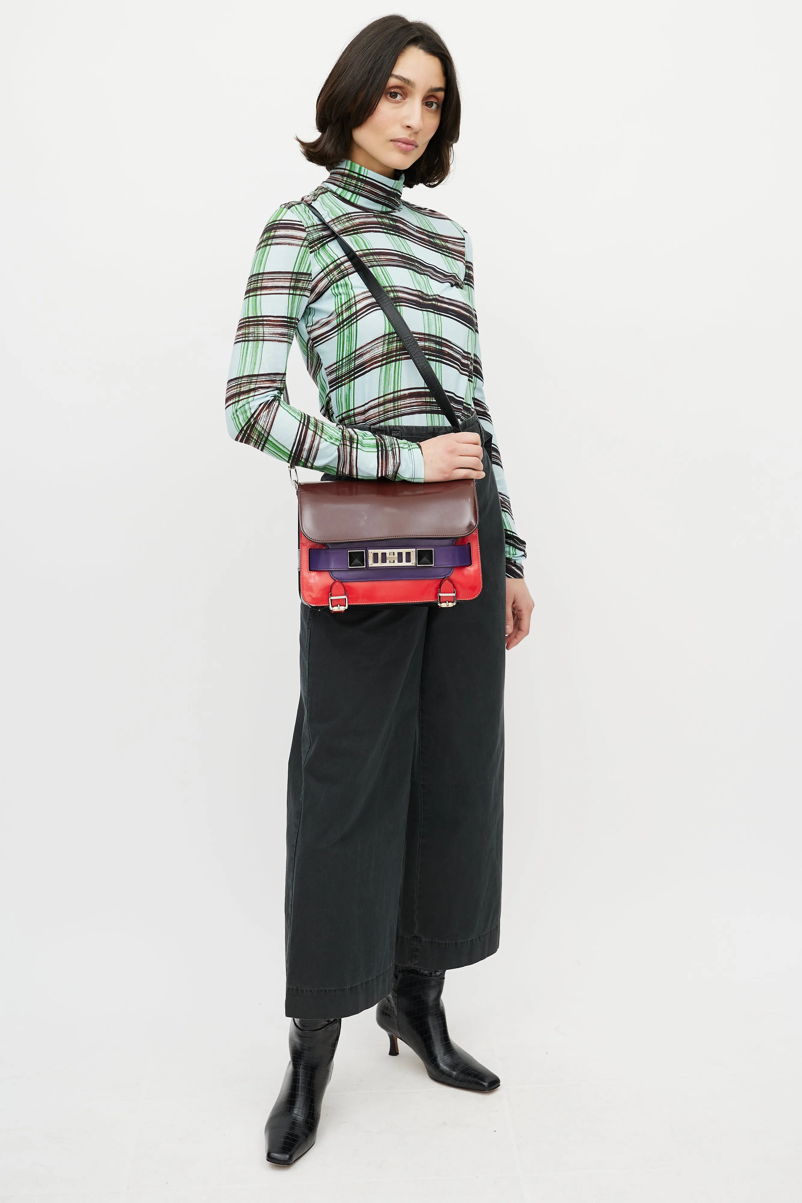 Multicolour Leather PS11 Shoulder Bag