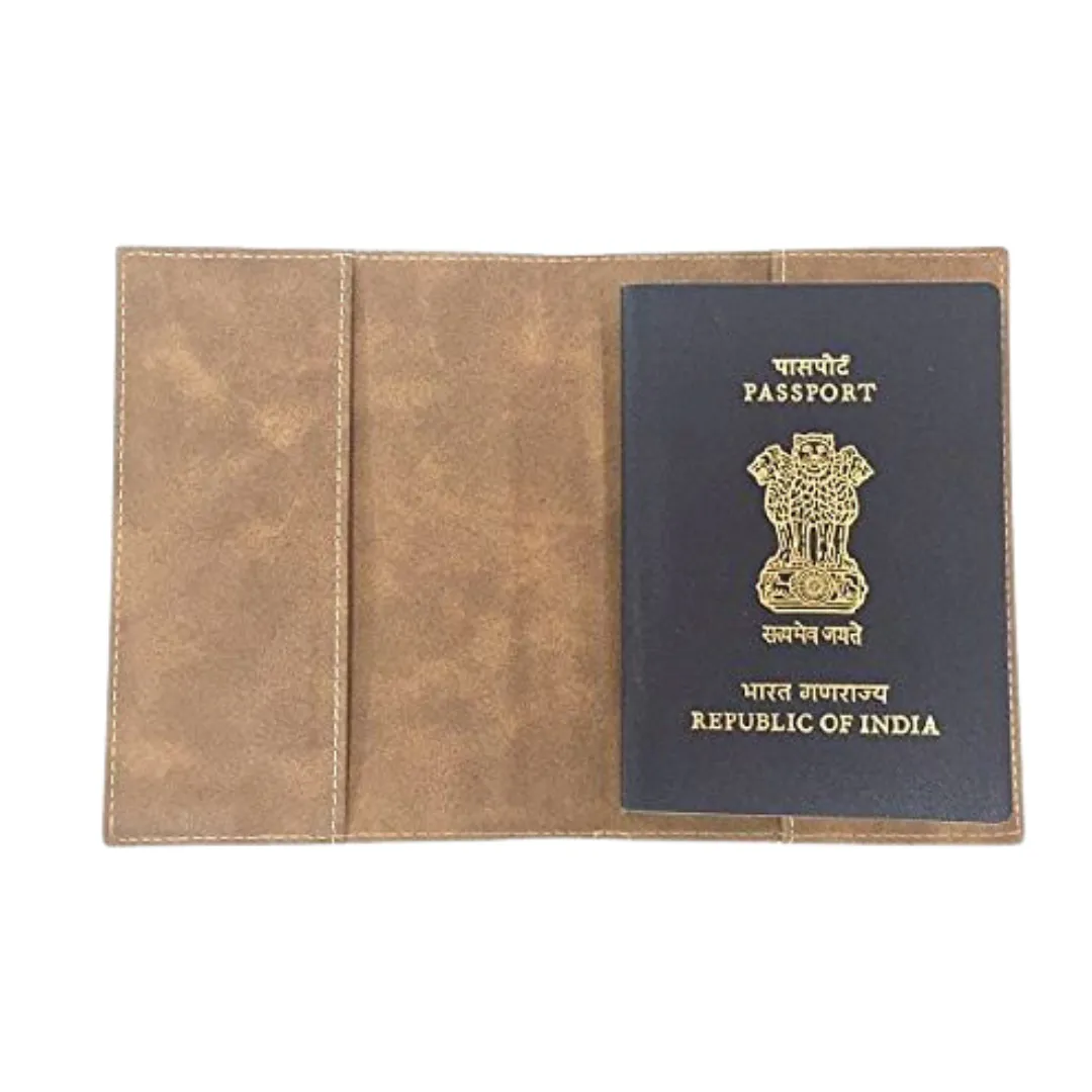 New Personalized Leather Passport Cover -  World Is My Play Ground