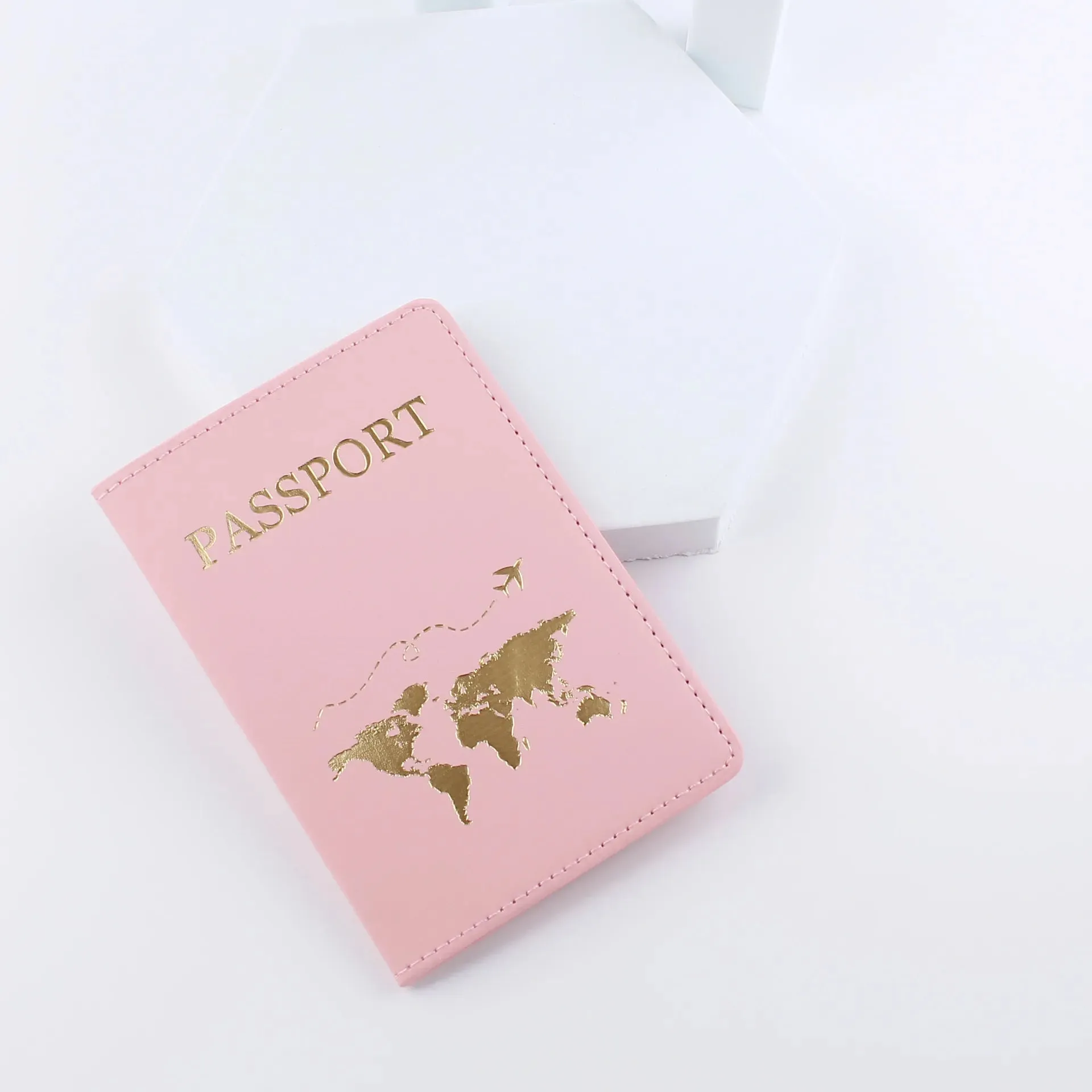 New Simple Fashion Passport Cover World Map Thin Slim Travel Passport Holder Wallet Gift PU Leather Card Case Cover Unisex