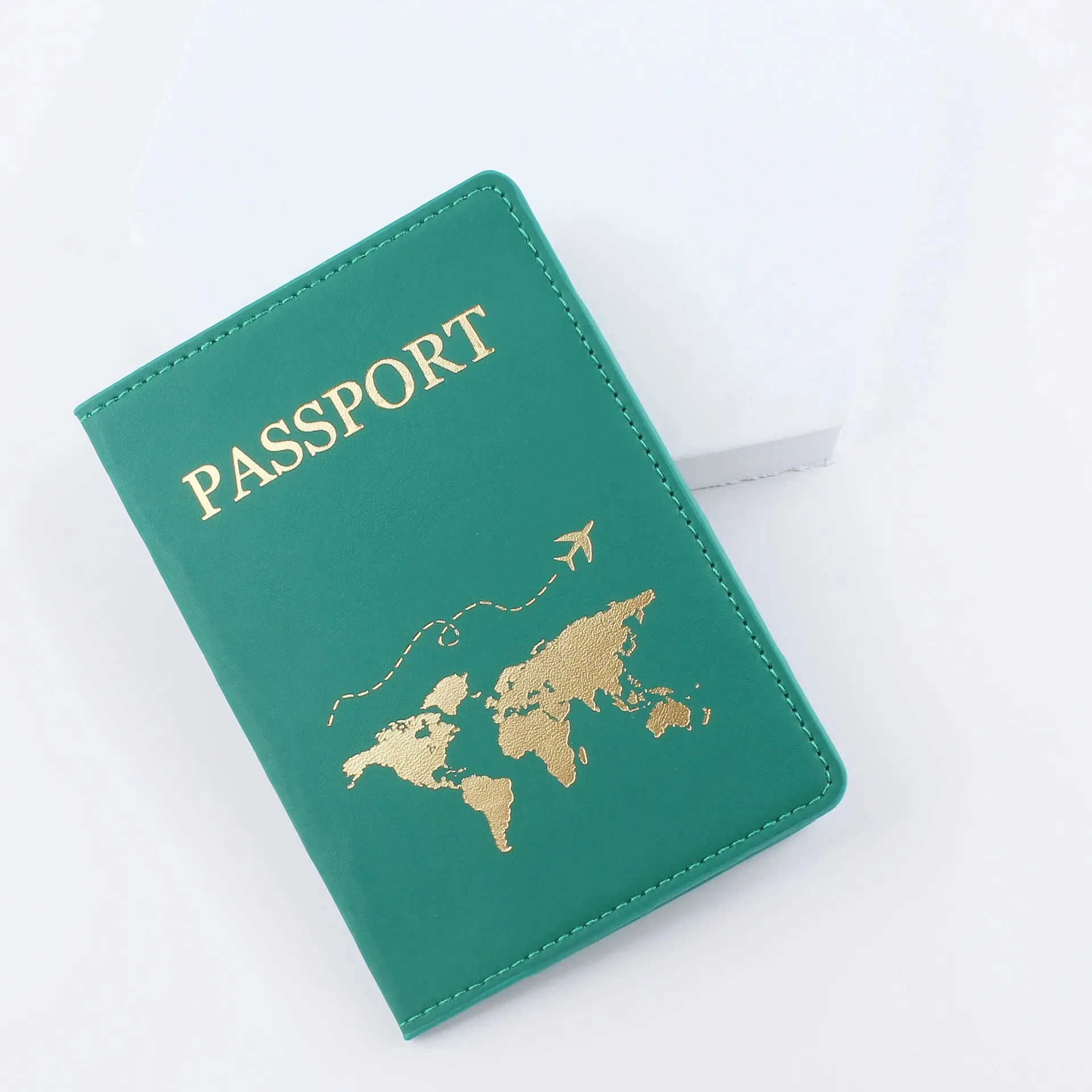 New Simple Fashion Passport Cover World Map Thin Slim Travel Passport Holder Wallet Gift PU Leather Card Case Cover Unisex