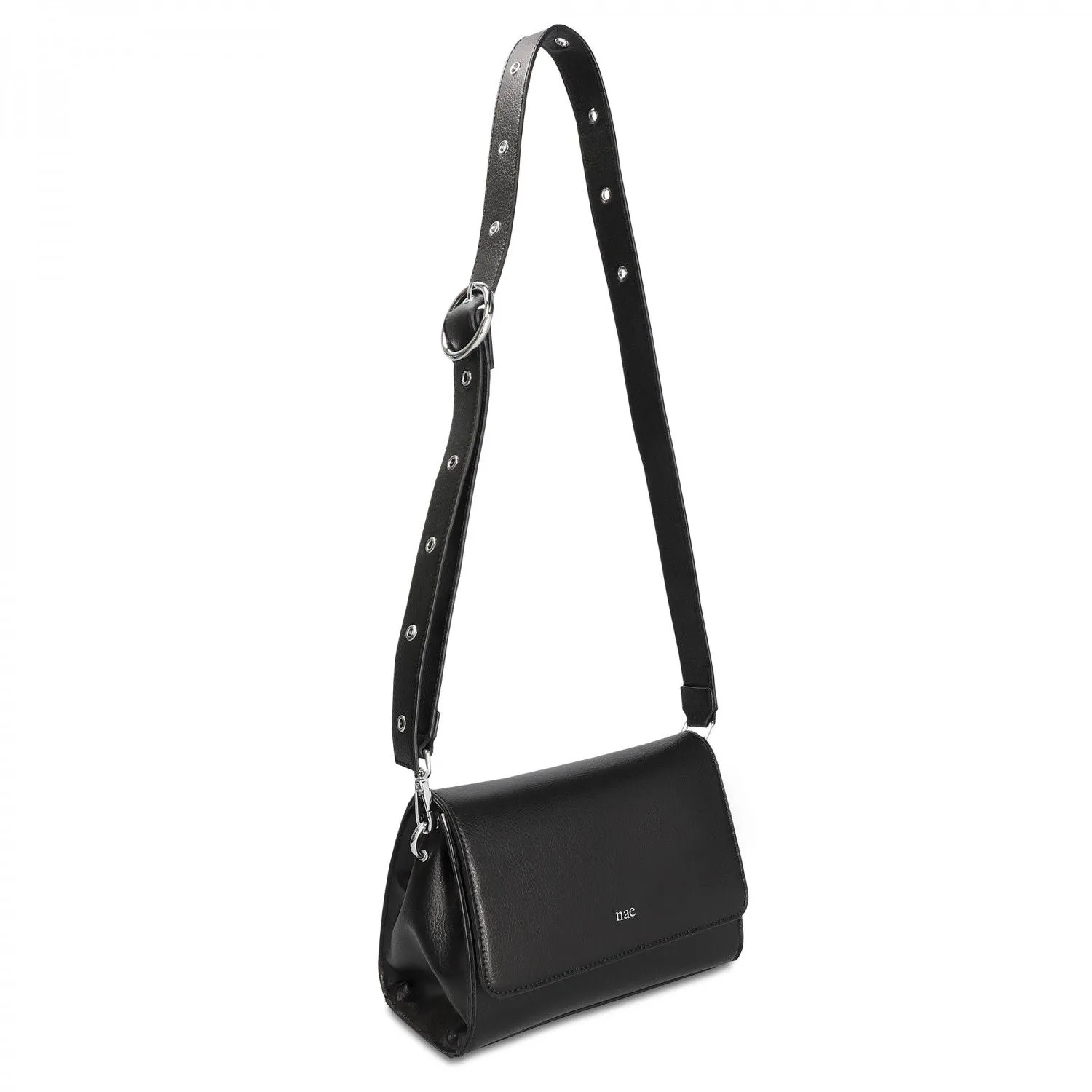 Nori AppleSkin Flap Bag Black