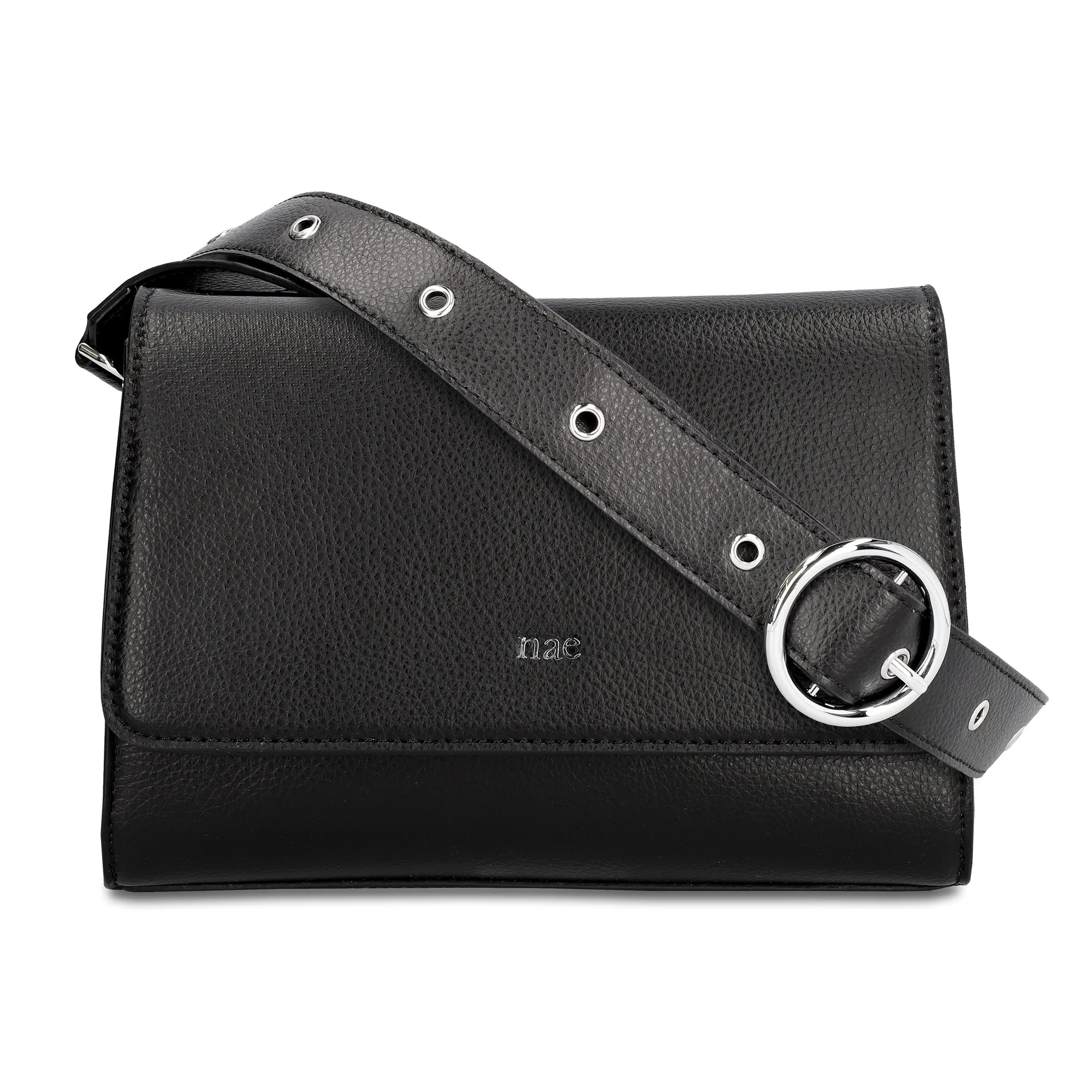 Nori AppleSkin Flap Bag Black