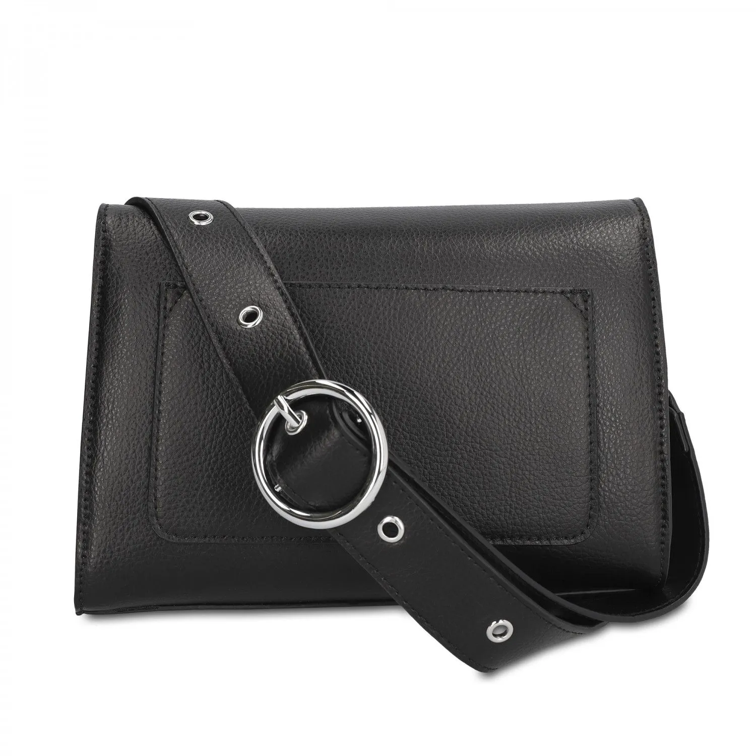 Nori AppleSkin Flap Bag Black