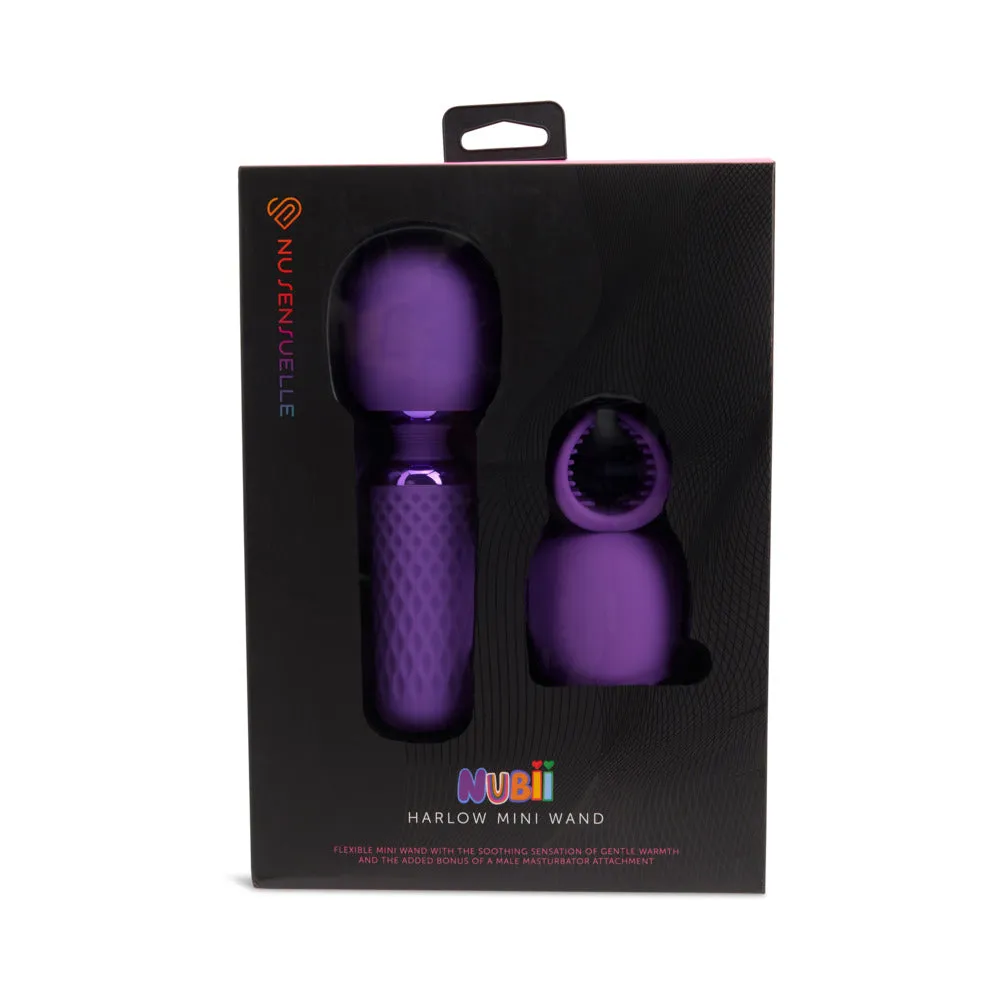 Nu Sensuelle Harlow Nubii Mini Wand W/ Masturbator Purple