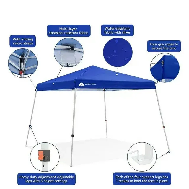 Ozark Trail 10' x 10' Instant Slant Leg Pop-up Canopy