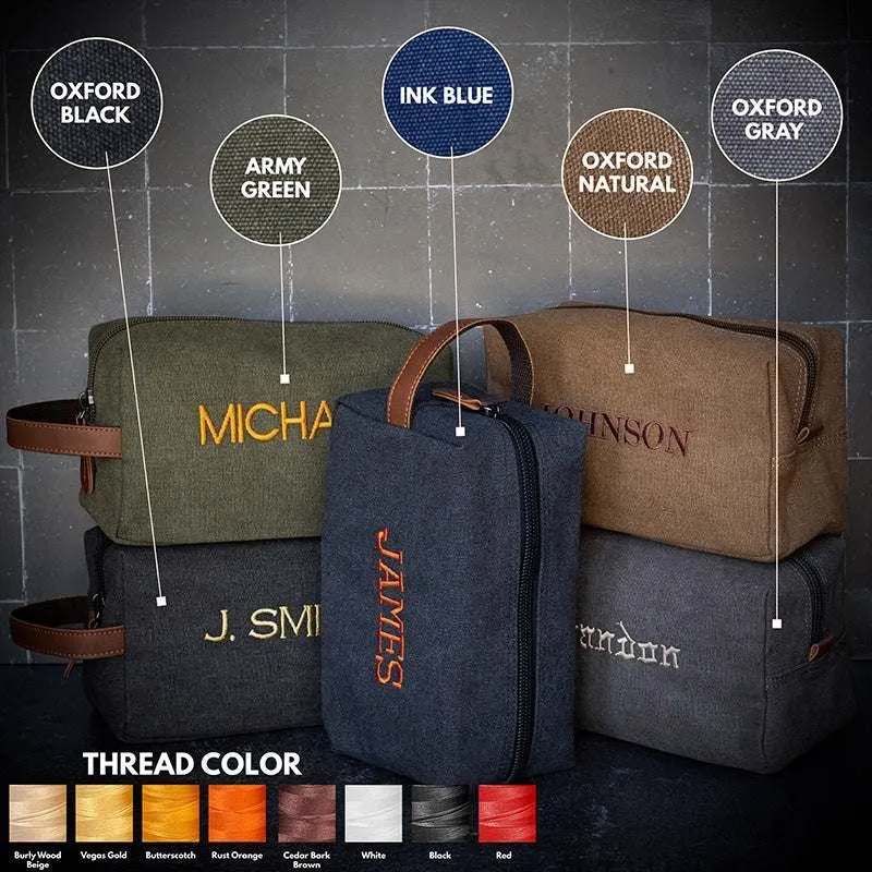 Personalized Embroidered Toiletry Bag for Men, Dad, Husband