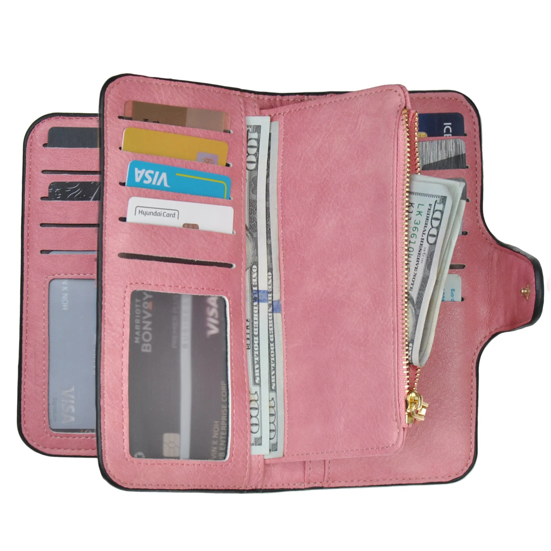 Pink NGIL Trifold Wallet