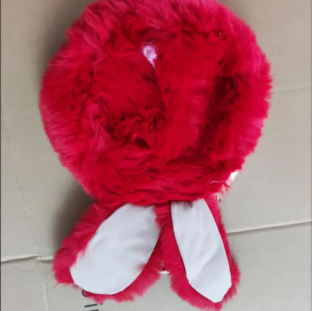 Plush Faux Rabbit Fur Bag with Clip