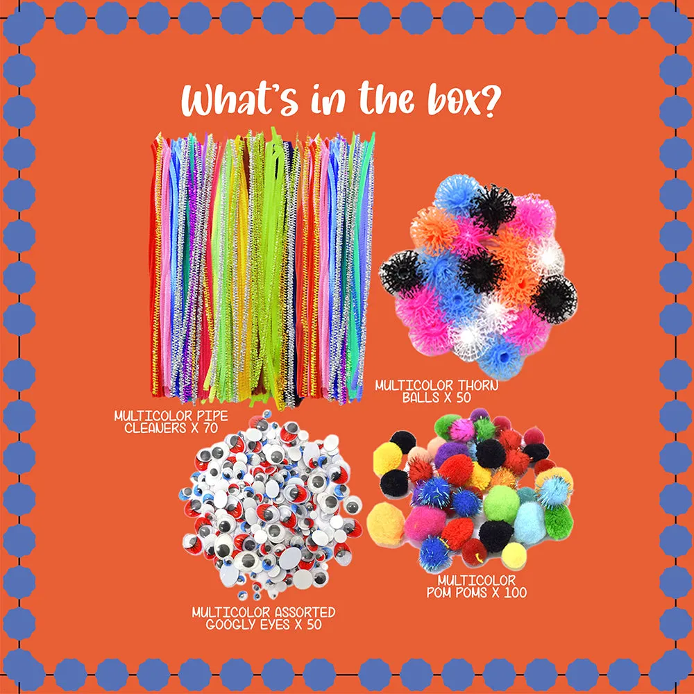 Pom Pom Crafts Kit for Kids, DIY Fun Activity For Kids 5 Year Old