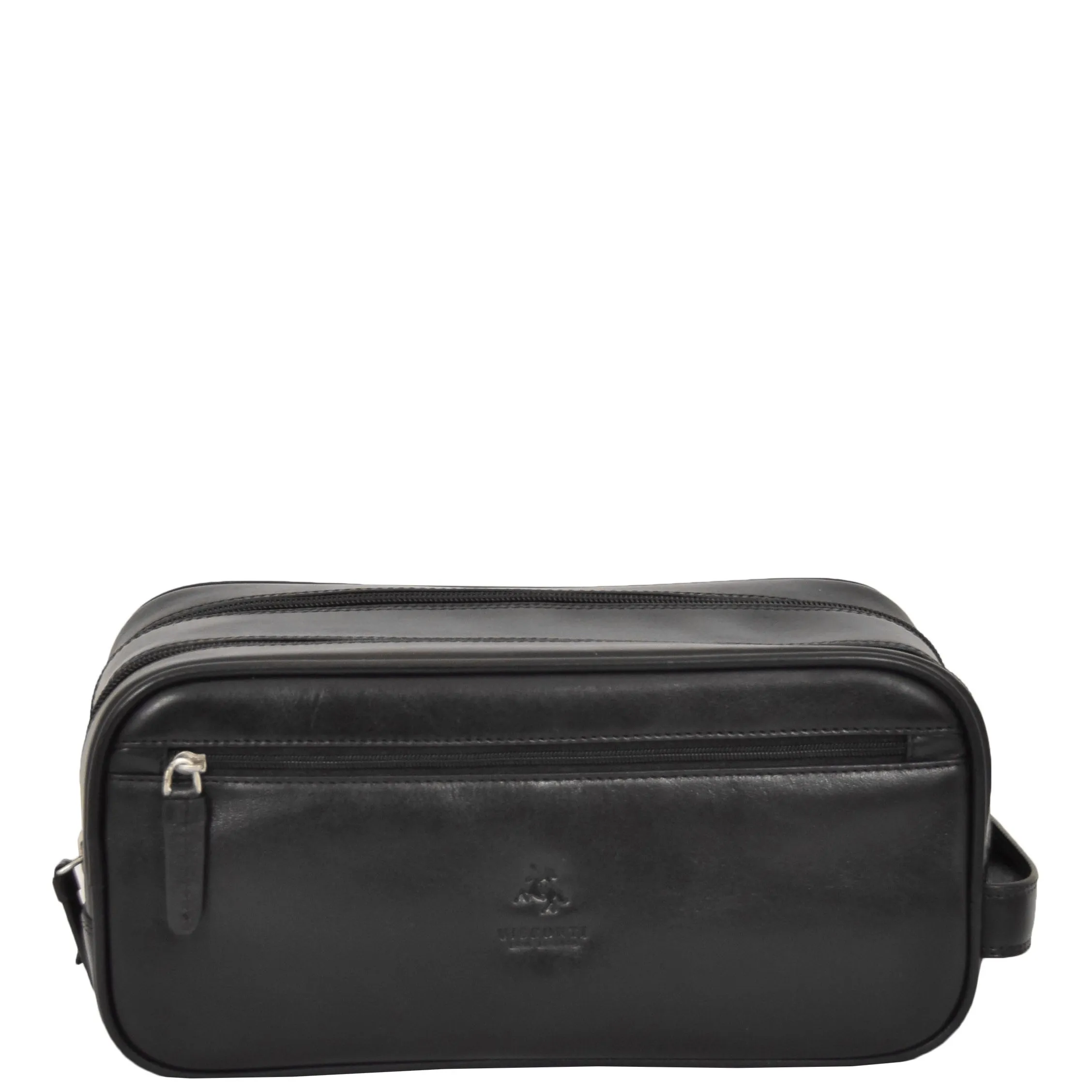 Premium Leather Wash Bag Harry Black