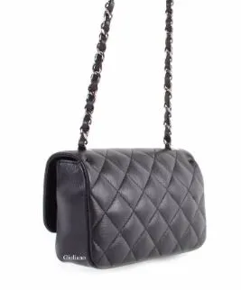 Quilted Italian Leather Shoulder Bag