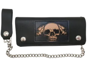 "3 Skulls" Trucker Chain Wallet