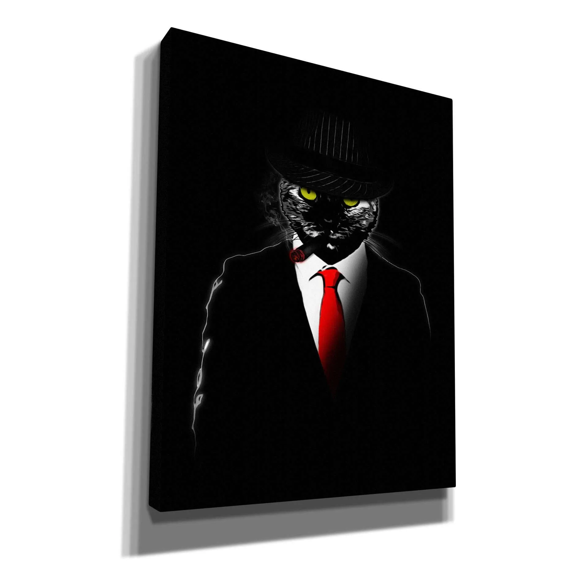 "Mobster Cat" by Nicklas Gustafsson, Giclee Canvas Wall Art