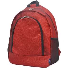 Red Glitter NGIL Canvas Backpack