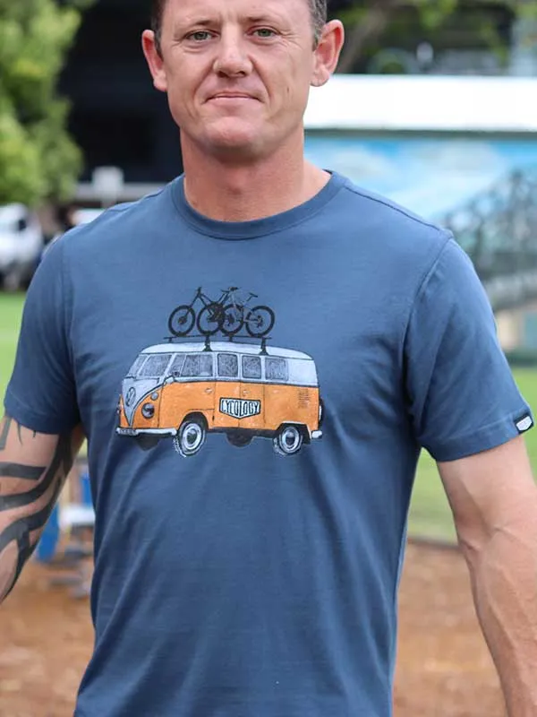 Road Trip MTB T Shirt Blue