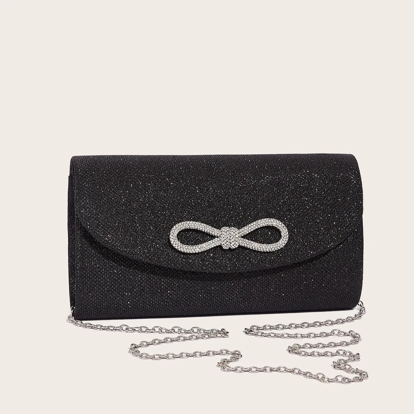 Serena Diamond Bow Clutch Bag