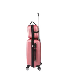 Slimbridge 2pcs 20"Travel Luggage Set Rose Gold