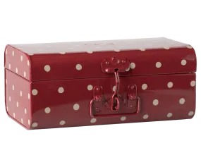 Storage suitcase, Small - Red with dots