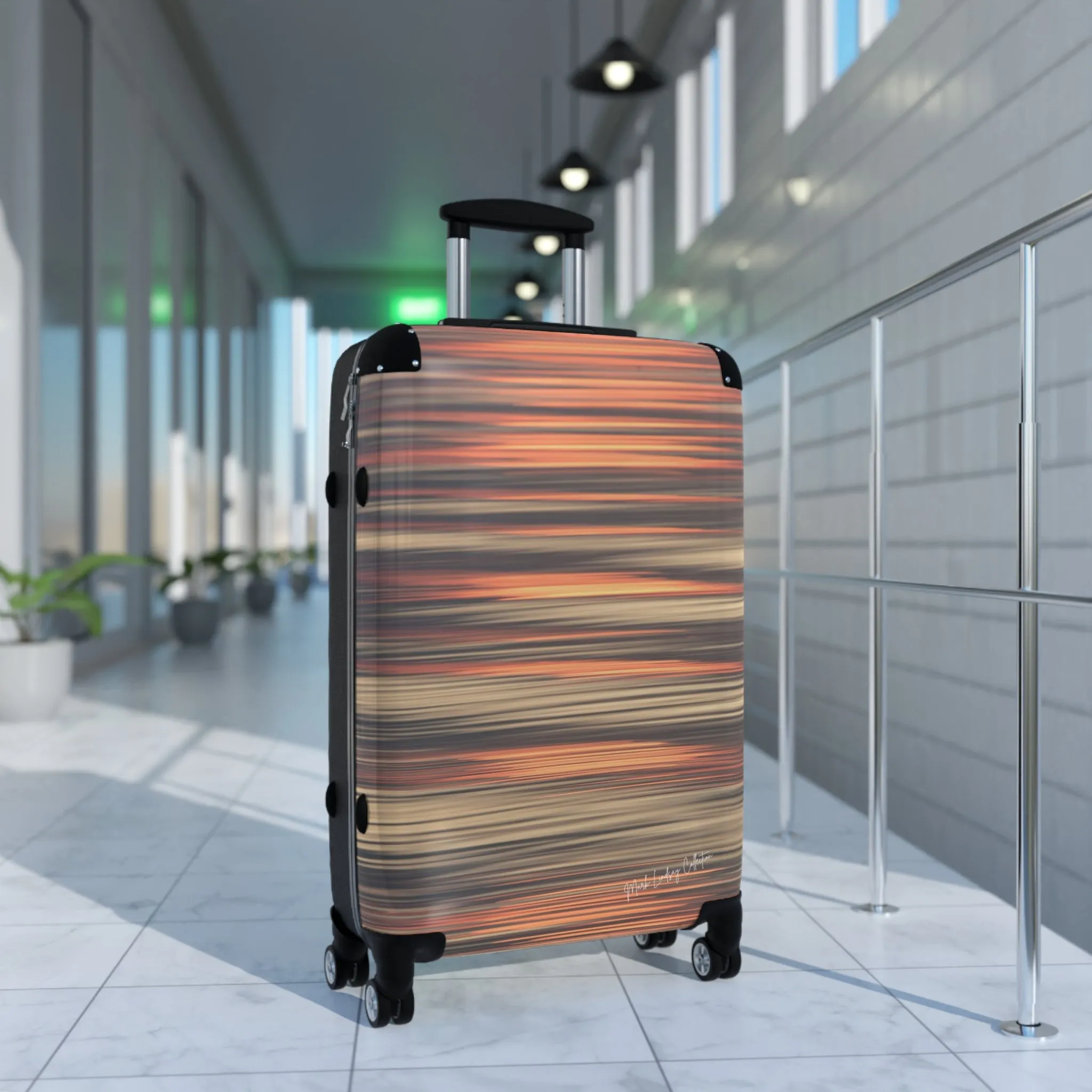 Sunset's Reflections and Ripples Custom Art Luggage