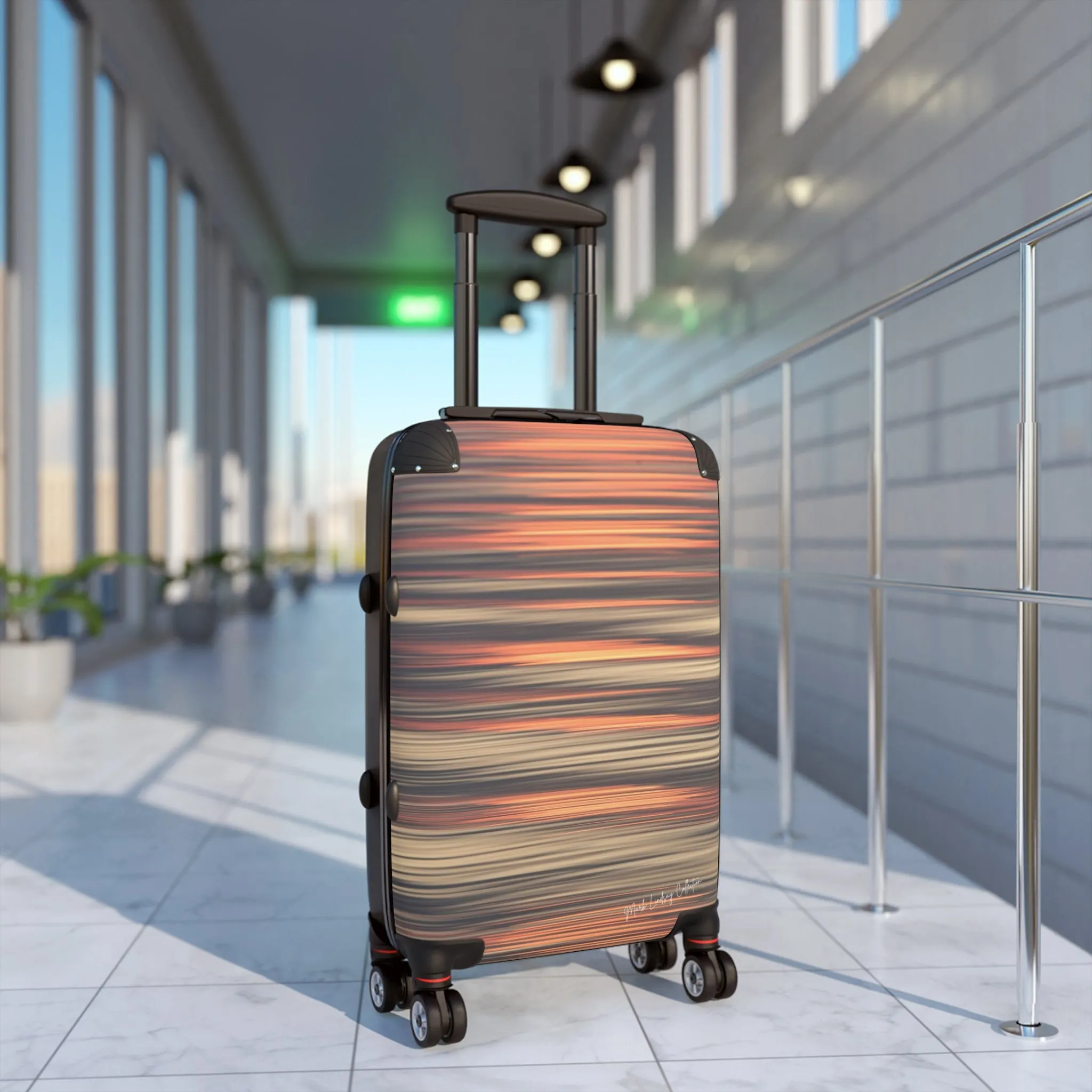 Sunset's Reflections and Ripples Custom Art Luggage