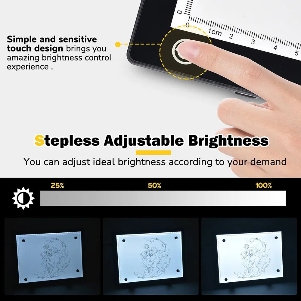 TheLAShop 14in Tracing Light Board for Drawing Rotating Base & Paper