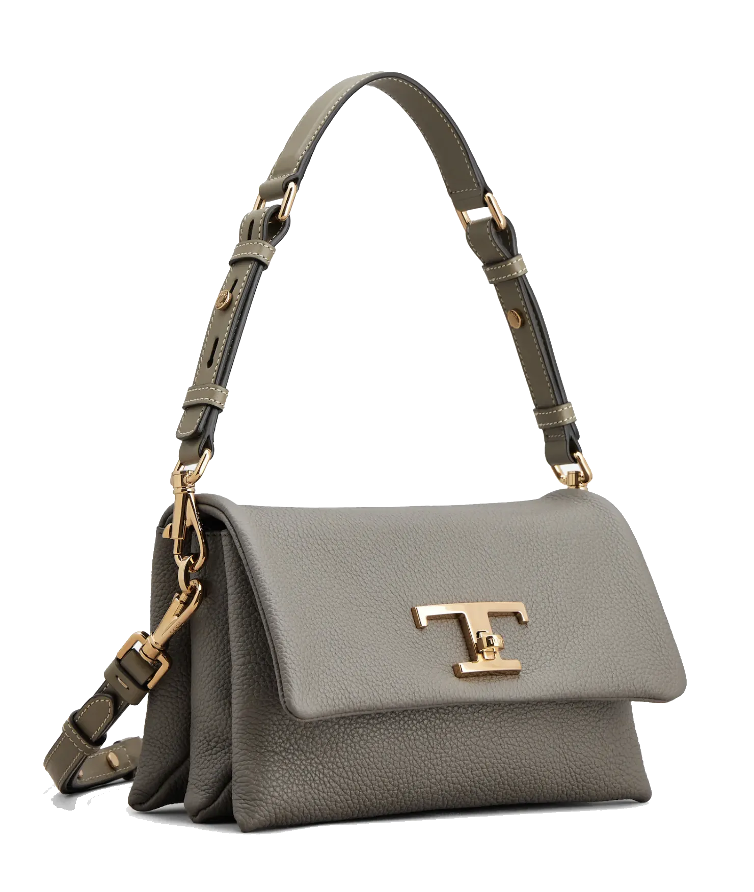 TODS T TIMELESS FLAP BAG GREY