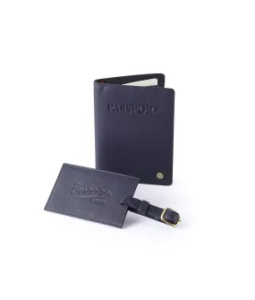 Travel Gift Sets - Classic Leather Navy