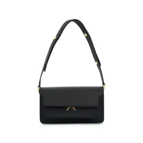 Trunk EW Saffiano Leather Bag in Black