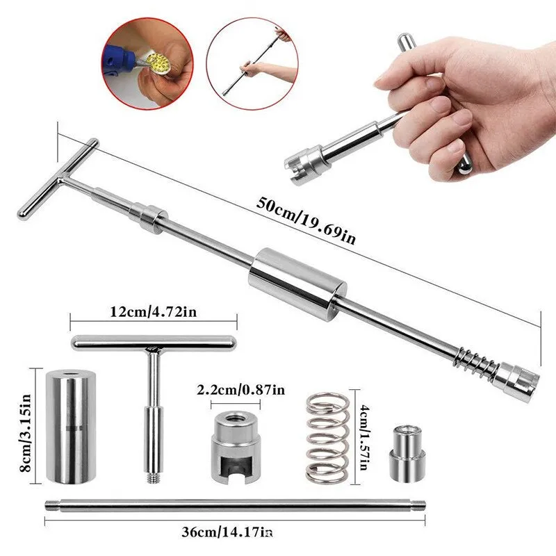 Universal Car Dent Puller Metal T Dent Repair Tool Auto Repair Sheet Metal Kit Slide Hammer Reverse Hammer Glue  18pcs Glue Pull