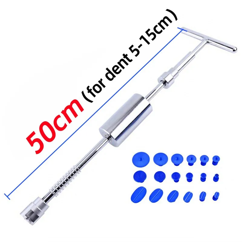 Universal Car Dent Puller Metal T Dent Repair Tool Auto Repair Sheet Metal Kit Slide Hammer Reverse Hammer Glue  18pcs Glue Pull